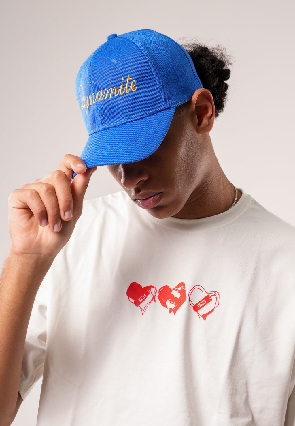 6-PANEL SCRIPT CAP — COBALT BLUE