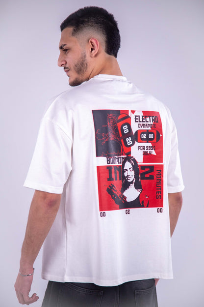 IN 2 MINUTES WHITE DYNAMITE T-SHIRT
