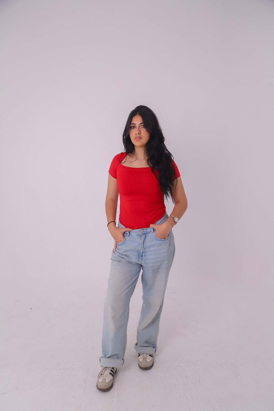 SQUARE NECKLINE DYNAMITE BASIC TOP