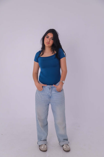 SQUARE NECKLINE DYNAMITE BASIC TOP