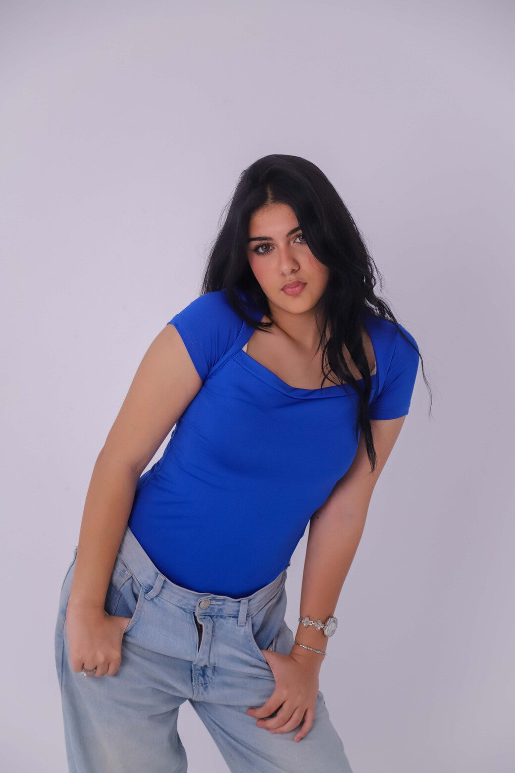 SQUARE NECKLINE DYNAMITE BASIC TOP