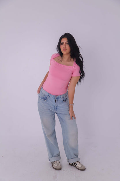 SQUARE NECKLINE DYNAMITE BASIC TOP