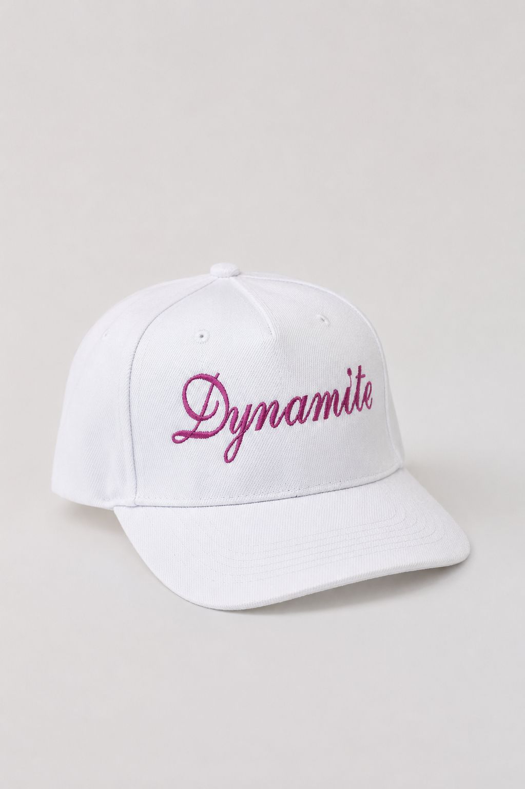 6-PANEL SCRIPT CAP — CHALK WHITE